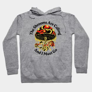 RED Black Gold Shrooms Mushroom Lover Hoodie